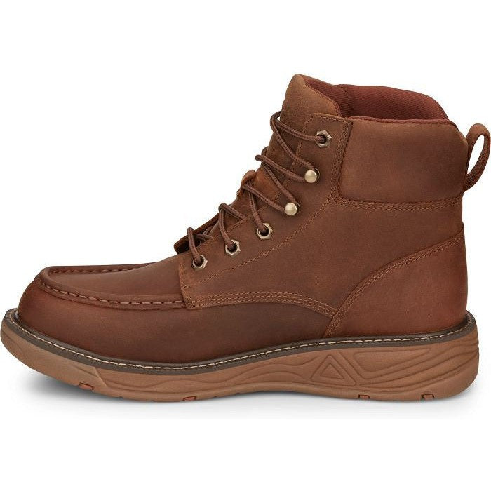Justin Men's Rush 6" Waterproof Wedge Work Boot -Brown- SE470 - Overlook Boots