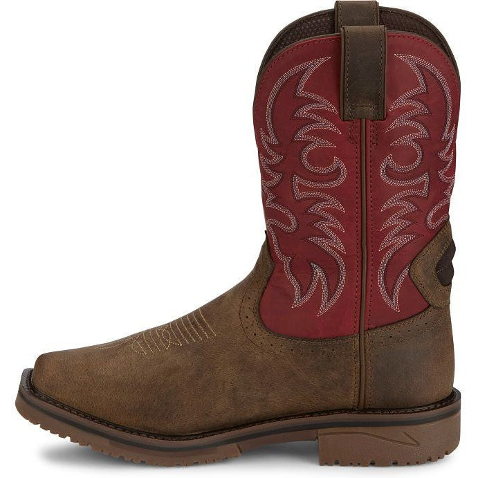 Justin Men's Thorn 11" Composite Toe Waterproof Metguard Western Work Boot -Peanut- SE4753 - Overlook Boots