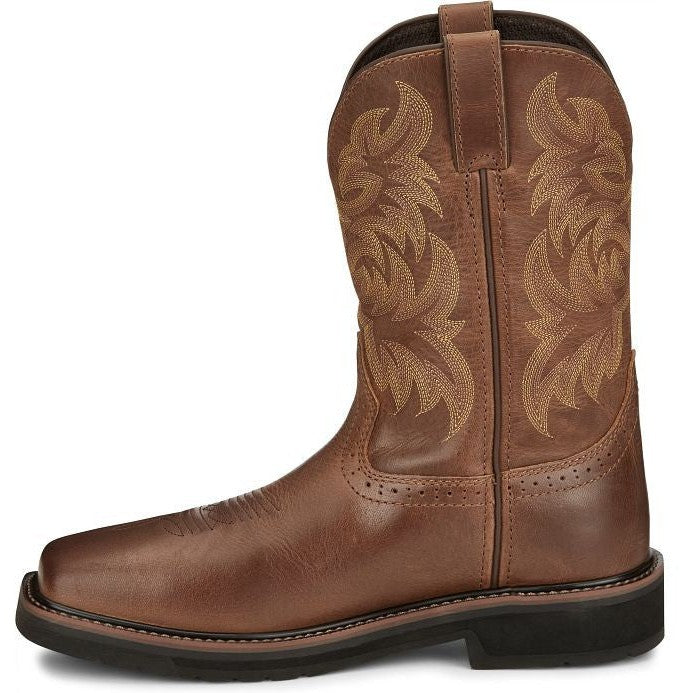 Justin Men's Handler 11" Composite Toe Western Work Boot -Brown- SE4824 - Overlook Boots