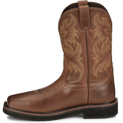 Justin Men's Handler 11" Composite Toe Western Work Boot -Brown- SE4824 - Overlook Boots