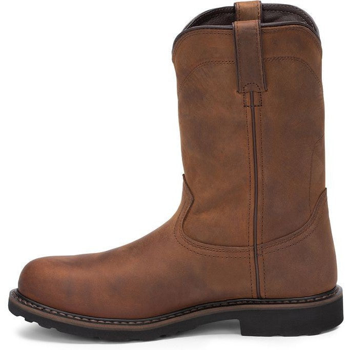 Justin Men's Drywall 10" Steel Toe Waterproof Western Work Boot -Brown- SE4961 - Overlook Boots