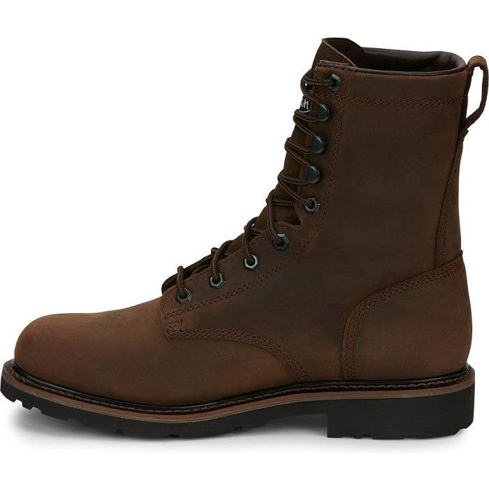 Justin Men's Drywall 8" Steel Toe Waterproof Western Work Boot -Brown- SE961 - Overlook Boots