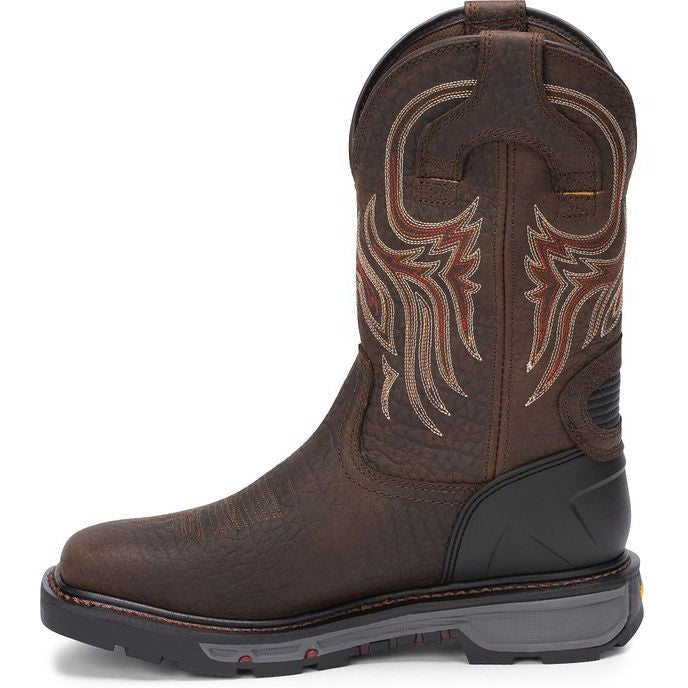 Justin Men's Driscoll 11" Western Work Boot - Pecan Brown - WK2110  - Overlook Boots