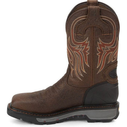 Justin Men's Driscoll 11" Steel Toe Western Work Boot -Brown- WK2111  - Overlook Boots