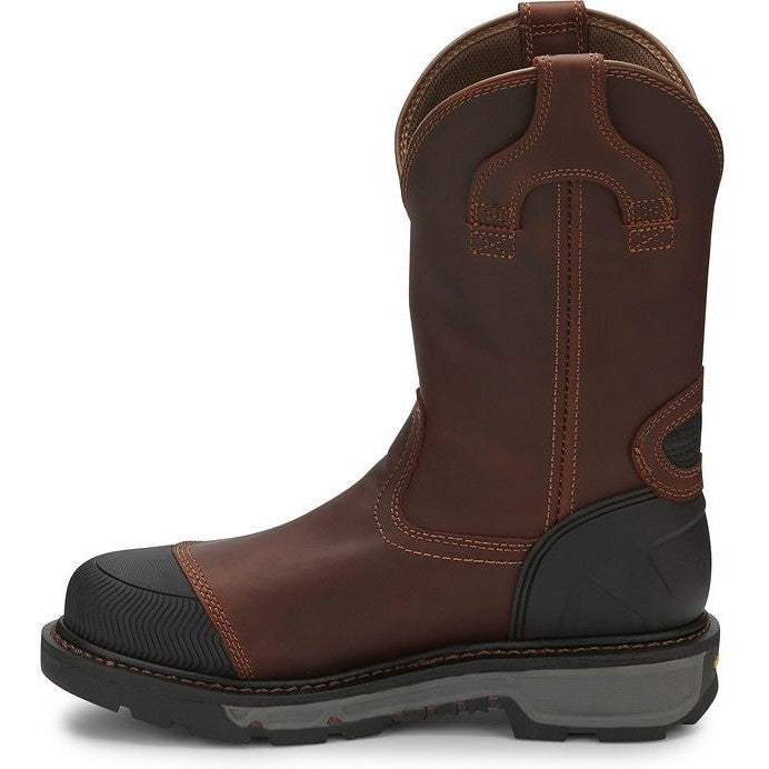Justin Men's Warhawk II 11" Waterproof Composite Toe Western Work Boot -Brown- WK2152 - Overlook Boots