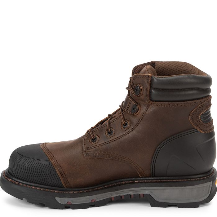 Justin Men's Warhawk 6" Waterproof Composite Toe Work Boot -Brown- WK251 - Overlook Boots