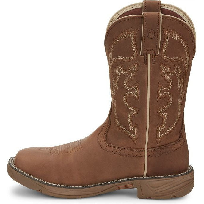 Justin Men's Rush 11" Waterproof Western Work Boot -Tan- WK4330 - Overlook Boots