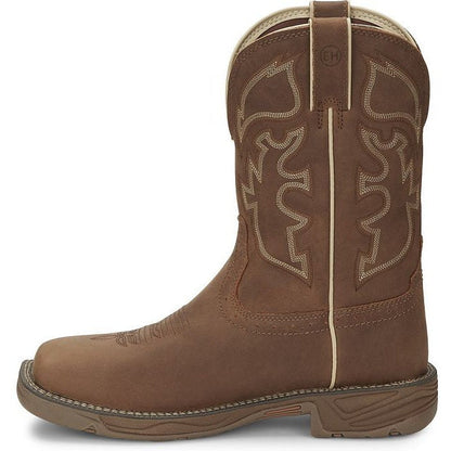 Justin Men's Rush 11" Steel Toe Western Work Boot -Tan- WK4331  - Overlook Boots
