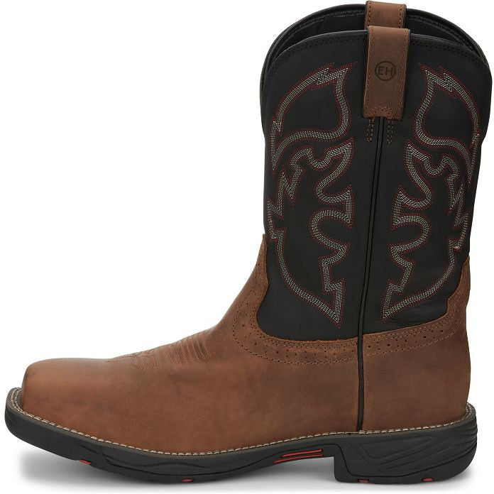 Justin Men's Rush 11" Composite Toe Western Work Boot -Tan- WK4337 - Overlook Boots