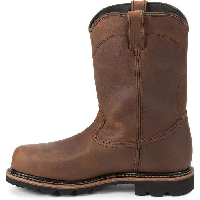 Justin Men's Pulley 10" Composite Toe Waterproof Western Work Boot -Brown- WK4630 - Overlook Boots