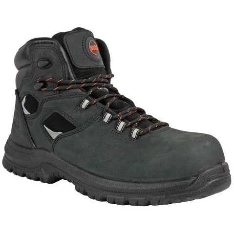 Hoss Men's Lorne 6" Composite Toe Waterproof Slip Resistant Work Boot - Black 60117 6 / Medium / Black - Overlook Boots