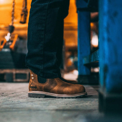 Kodiak Women's Bralorne Waterproof Slip Resistant Chelsea Work Boot -Brown- 4TEABN - Overlook Boots