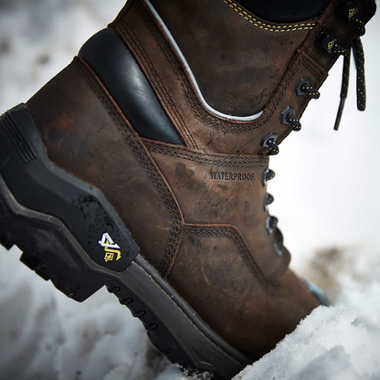 Terra Men's Terra Gantry LXI 8" Composite Toe Waterproof 400G Safety Work Boot - Brown - 8398DB - Overlook Boots