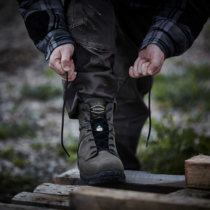 Terra Men's Byrne 6" Composite Toe Waterproof Safety Work Boot- Gray- 839BGY - Overlook Boots