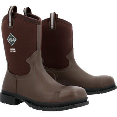 Muck Men's Chore 12" Alloy Toe Waterproof Western Work Boot - Brown - MCHWM91 - Overlook Boots