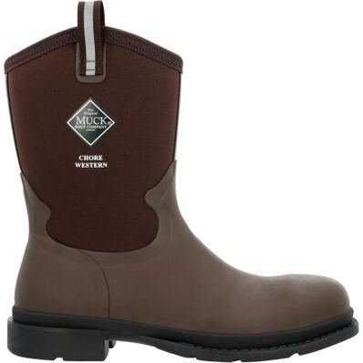 Muck Men's Chore 12" Alloy Toe Waterproof Western Work Boot - Brown - MCHWM91 - Overlook Boots