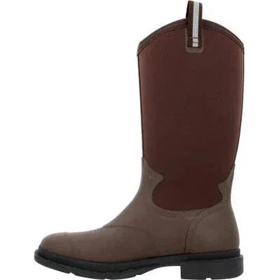 Muck Men's Chore Tall Waterproof Western Work Boot - Brown - MCHWTM90 - Overlook Boots