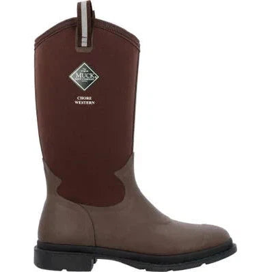 Muck Men's Chore Tall Waterproof Western Work Boot - Brown - MCHWTM90 - Overlook Boots
