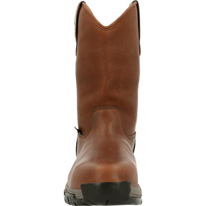 Michelin Men's HydroEdge 11" Alloy Toe Waterproof Metguard Work Boot- Black- MIC0007 - Overlook Boots