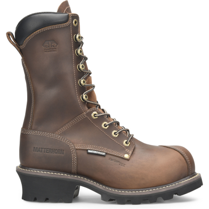 Matterhorn Men's ARC 10" Waterproof Composite Toe Logger Work Boot -Brown- MT2510 - Overlook Boots