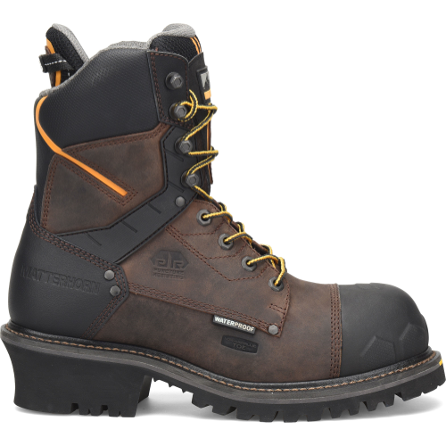 Matterhorn Men's Pr Steadfast 8" Waterproof Composite Toe Logger Work Boot -Brown- MT2558 8 / Medium / Brown - Overlook Boots