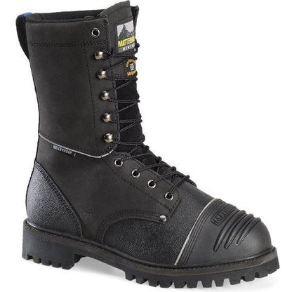 Matterhorn Men's Mulrooney 10" Steel Toe Waterproof Metguard Work Boot Black- MT903 8 / Medium / Black - Overlook Boots