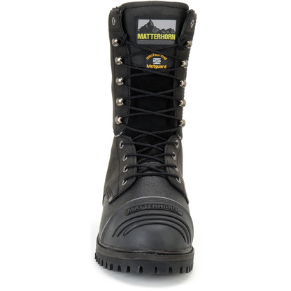 Matterhorn Men's Mulrooney 10" Steel Toe Waterproof Metguard Work Boot Black- MT903 - Overlook Boots
