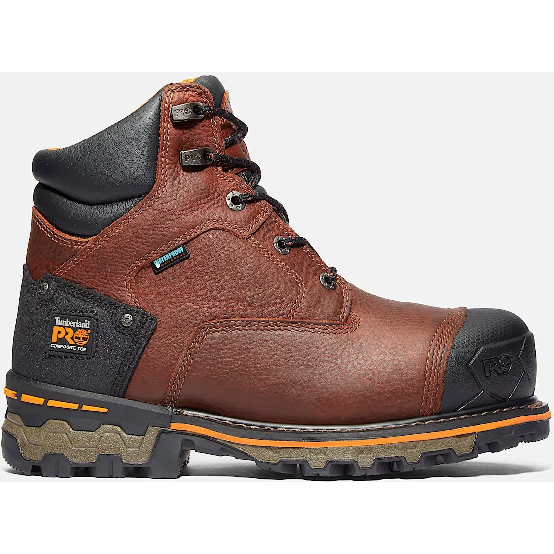 Timberland Pro Men's Boondock 6" Composite Toe Waterproof Work Boot- Brown- TB192641214 7 / Medium / Brown - Overlook Boots