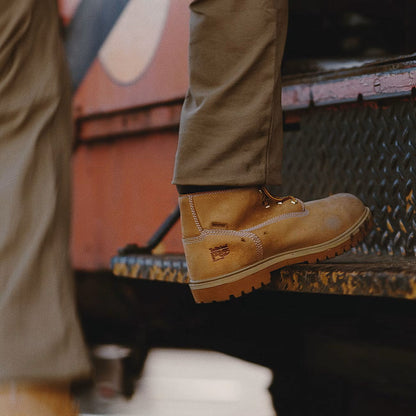 Timberland Pro Men's Direct Attach 6" Soft Toe Waterproof Work Boot- Brown- TB1A262R214 - Overlook Boots