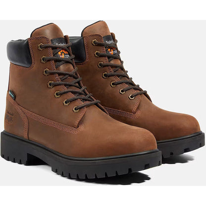 Timberland Pro Men's Direct Attach 6" Soft Toe Waterproof Work Boot- Brown- TB138020242 - Overlook Boots