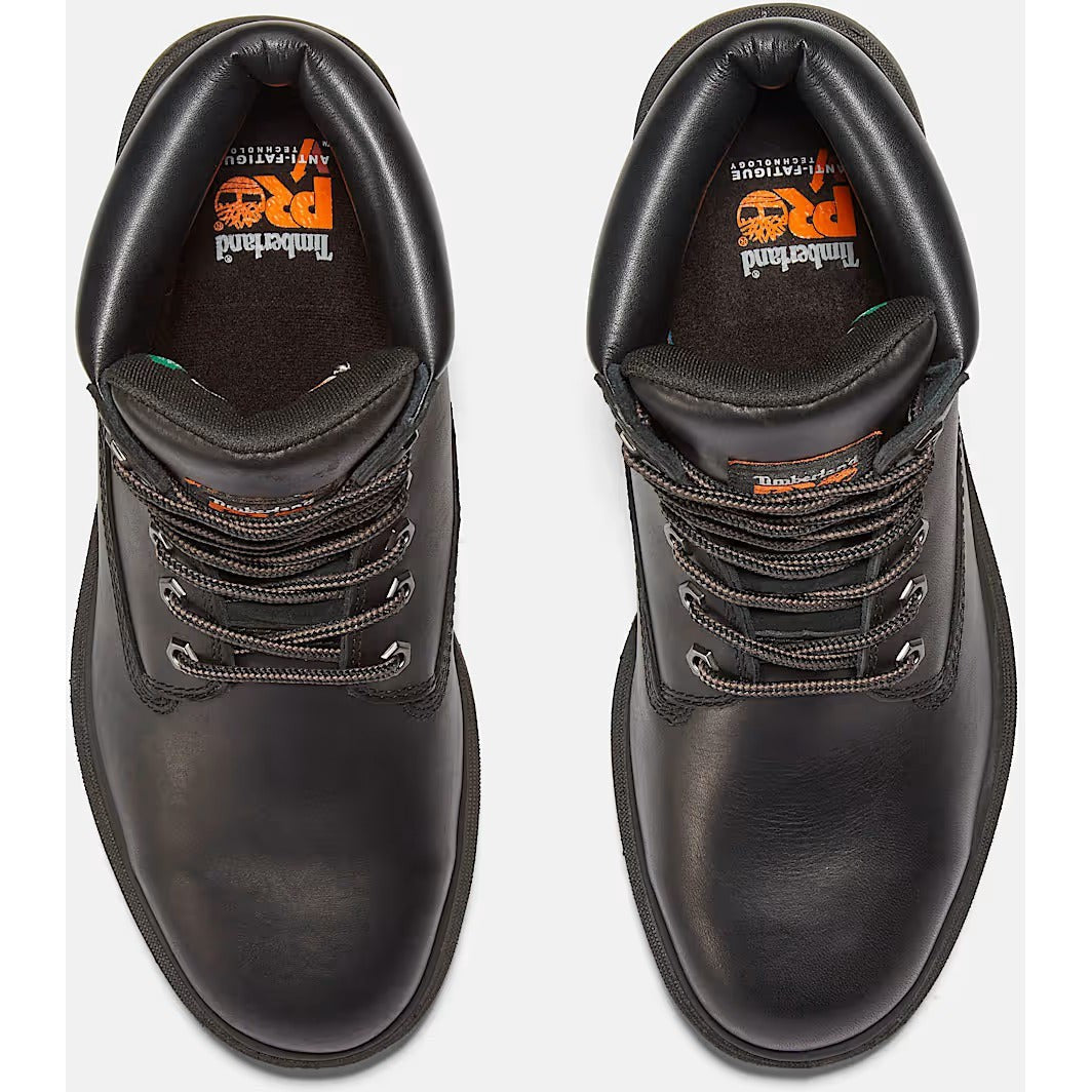 Timberland Pro Men's Direct Attach 6" Steel Toe Waterproof Work Boot- Black- TB126038001 - Overlook Boots