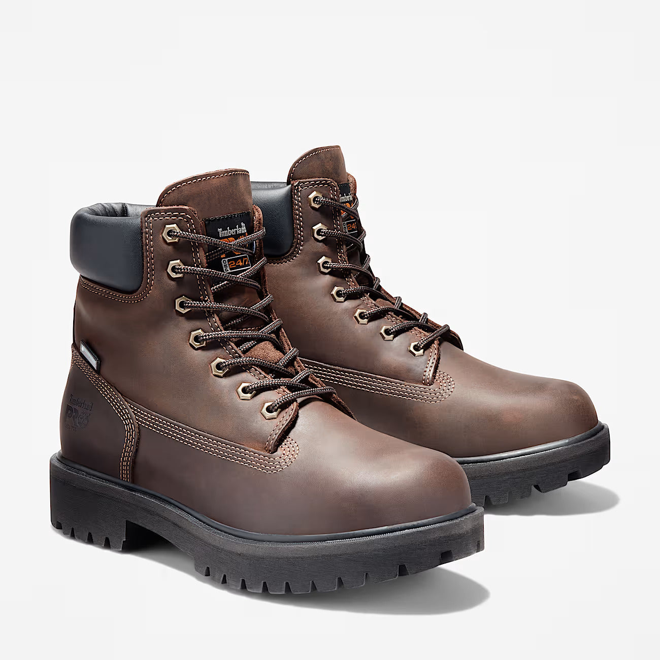 Timberland Pro Men's Direct Attach 6" Steel Toe Waterproof Work Boot - Brown - TB138021242 - Overlook Boots