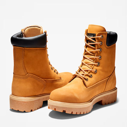 Timberland Pro Men's Direct Attach 8" Soft Toe Waterproof Work Boot- Wheat- TB126011713 - Overlook Boots