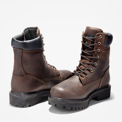 Timberland Pro Men's Direct Attach 8" Soft Toe Waterproof Work Boot - Brown - TB138022242 - Overlook Boots