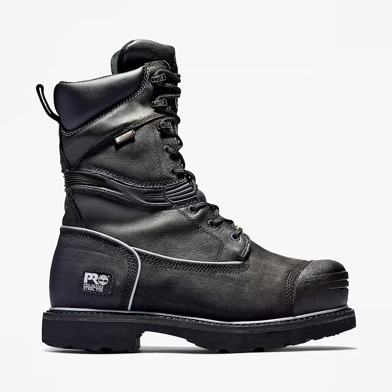 Timberland Pro Men's Gravel 10" Steel Toe Metguard Waterproof Work Boot - Black - TB153531001 5 / Medium / Black - Overlook Boots