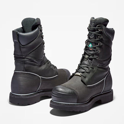 Timberland Pro Men's Gravel 10" Steel Toe Metguard Waterproof Work Boot - Black - TB153531001 - Overlook Boots
