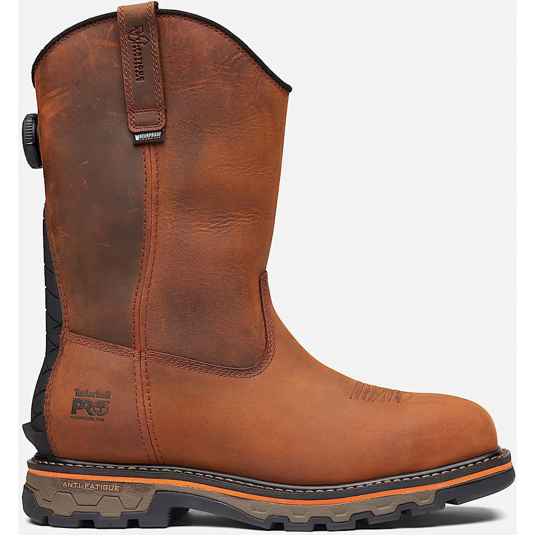 Timberland Pro Men's BOA True Grit Waterproof Pull-On Work Boot -Brown- TB0A66JQEM4 7 / Medium / Brown - Overlook Boots