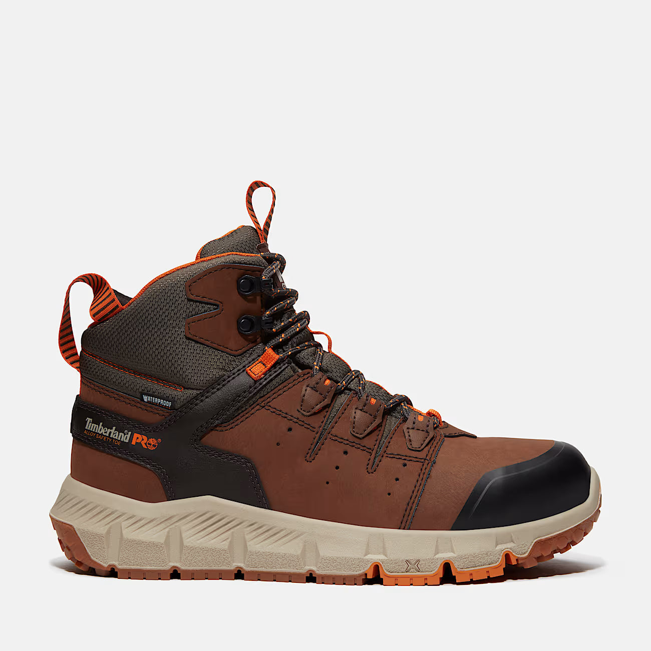 Timberland Pro Men's Tempe 6" Alloy Toe Waterproof Work Boot - Brown - TB0A67G3EPB 7 / Medium / Brown - Overlook Boots