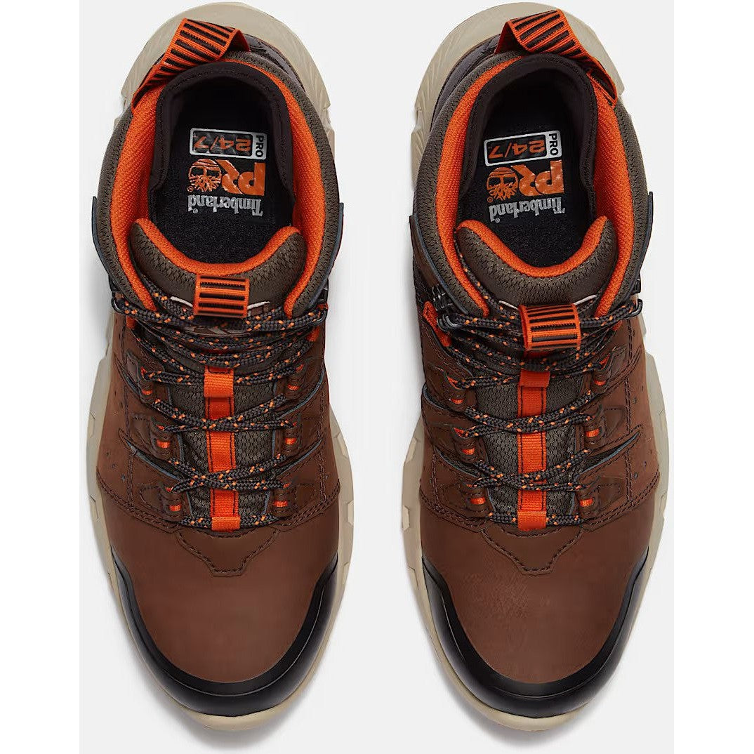 Timberland Pro Men's Tempe 6" Soft Toe Waterproof Work Boot- Brown- TB0A63WQEPB - Overlook Boots