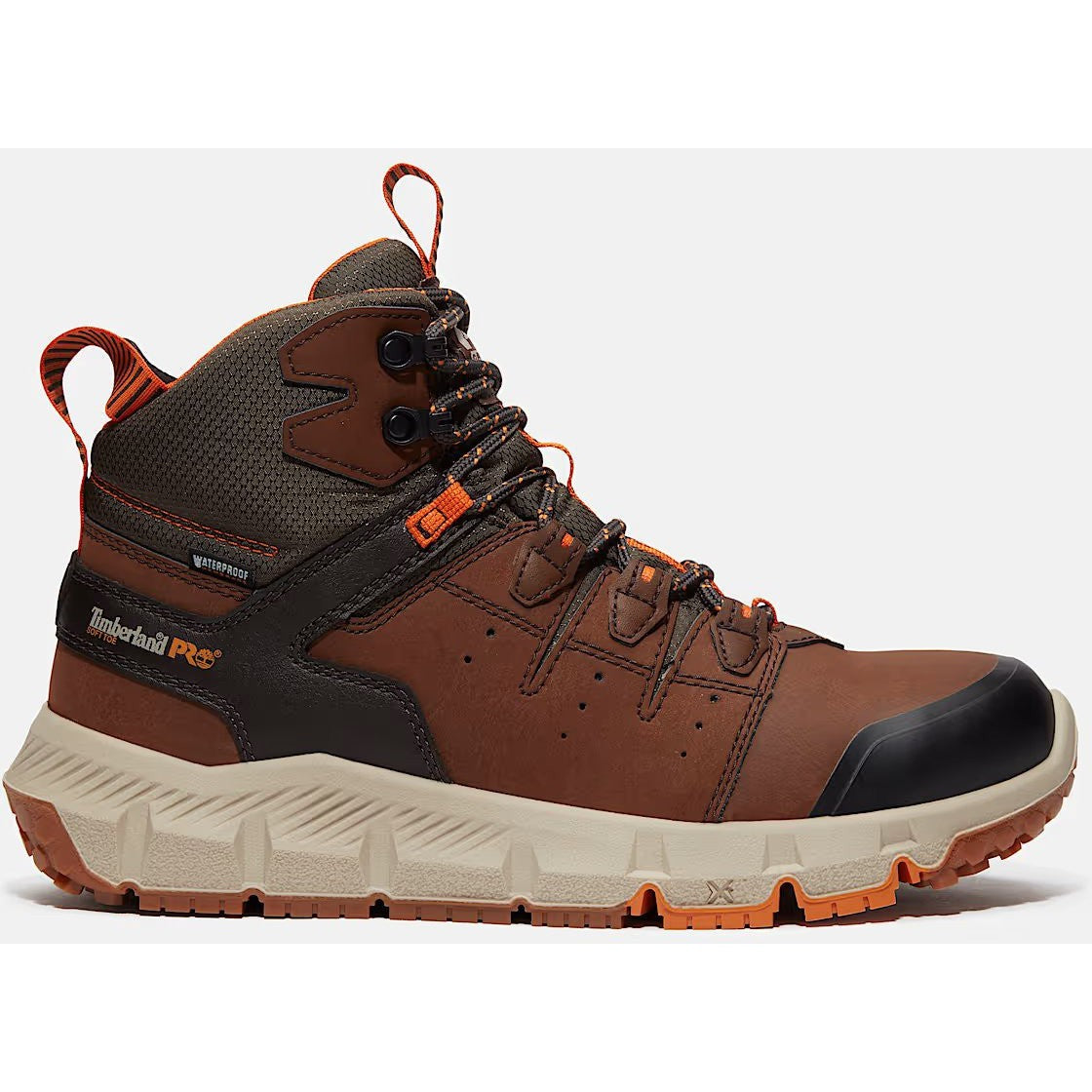 Timberland Pro Men's Tempe 6" Soft Toe Waterproof Work Boot- Brown- TB0A63WQEPB 7 / Medium / Brown - Overlook Boots