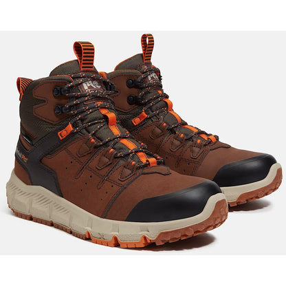 Timberland Pro Men's Tempe 6" Soft Toe Waterproof Work Boot- Brown- TB0A63WQEPB - Overlook Boots