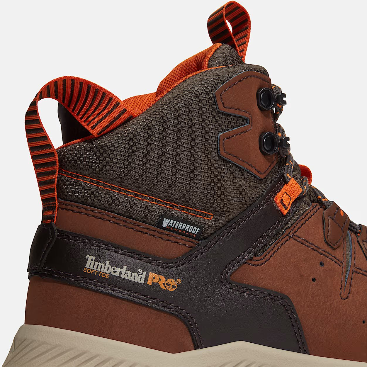 Timberland Pro Men's Tempe 6" Soft Toe Waterproof Work Boot- Brown- TB0A63WQEPB - Overlook Boots