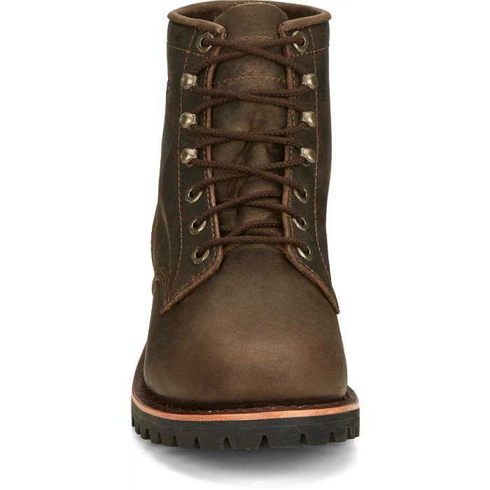Chippewa Men's Classic 2.0 6" Plain Toe Work Boot - Brown - NC2080  - Overlook Boots