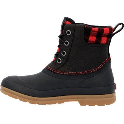 Muck Women's Originals Leather Duck Lace Waterproof Outdoor Boot - Black - ODLW6PLD - Overlook Boots