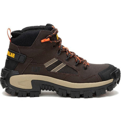 Cat Men's Invader Mid Vent Composite Toe Slip Resistant Work Boot -Coffee- P91663 - Overlook Boots