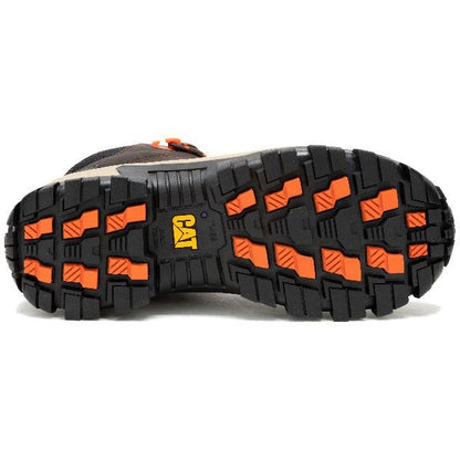 Cat Men's Invader Mid Vent Composite Toe Slip Resistant Work Boot -Coffee- P91663 - Overlook Boots