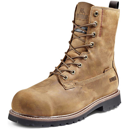 Kodiak Men's Mckinney 8" Composite Toe Waterproof Safety Work Boot -Brown- 4NLSBN - Overlook Boots