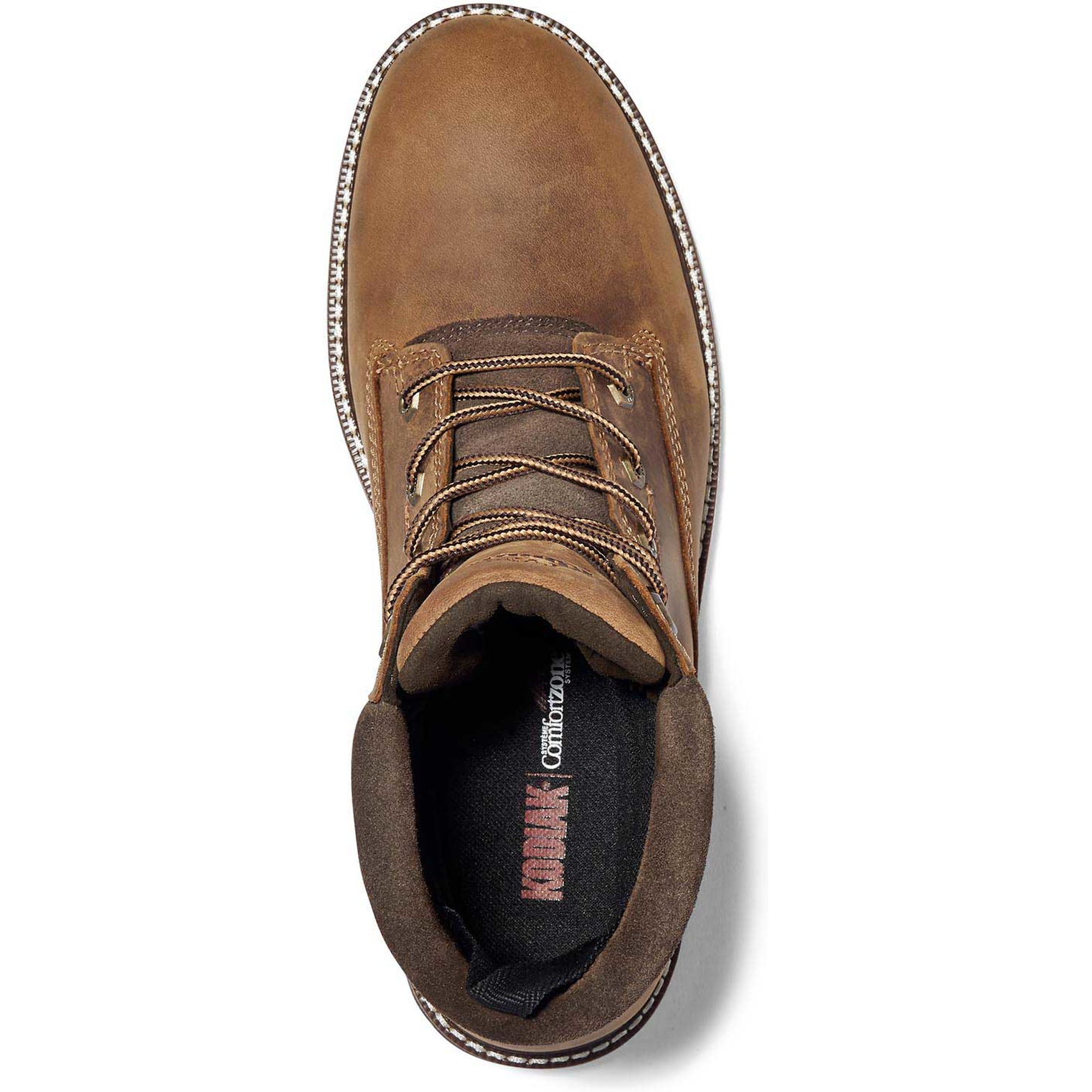 Kodiak Men's Mckinney 6" Waterproof Slip Resistant Safety Work Boot -Brown- 4TDQBN - Overlook Boots