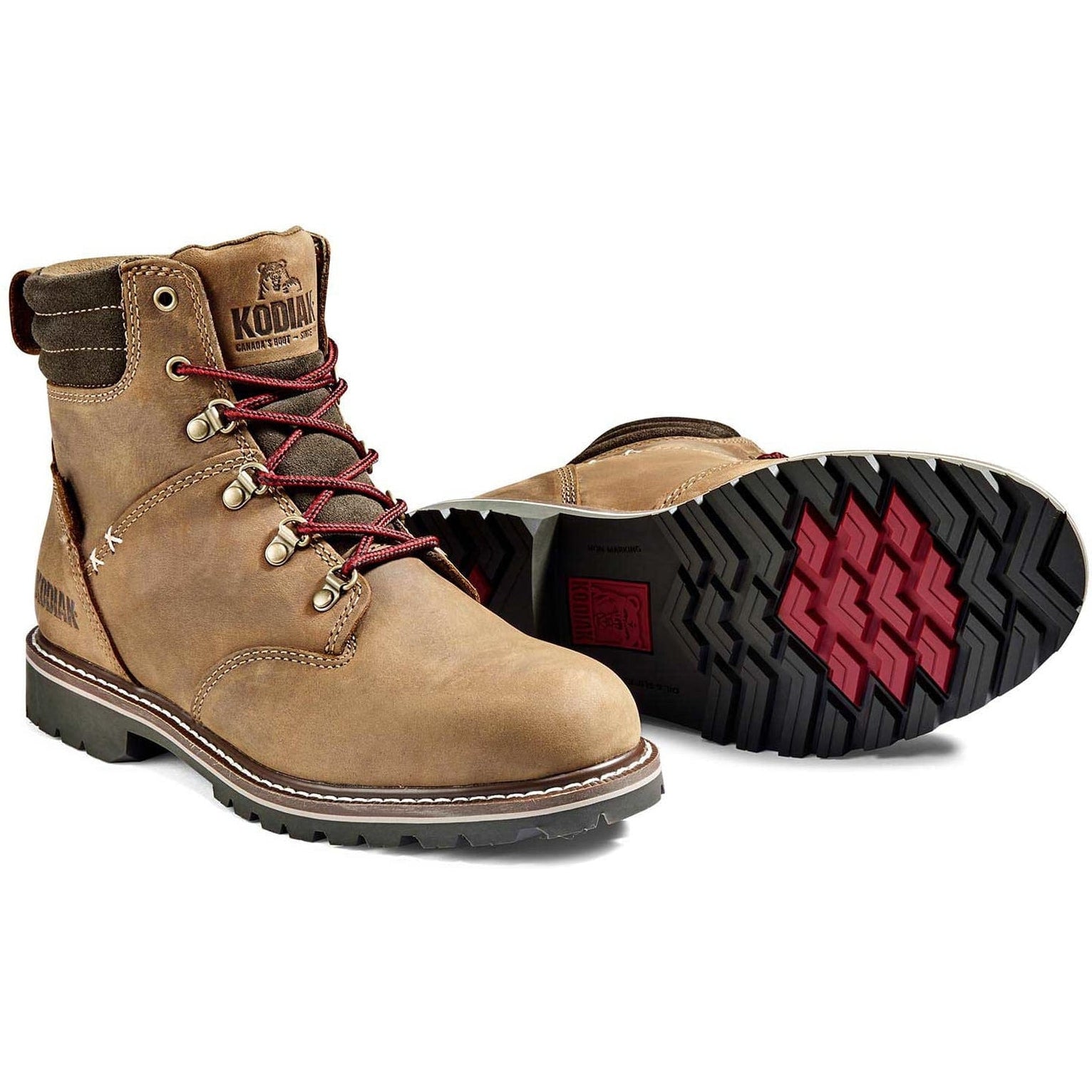 Kodiak Women's Bralorne 6" Waterproof Slip Resistant Safety Work Boot -Brown- 4TDSBN - Overlook Boots