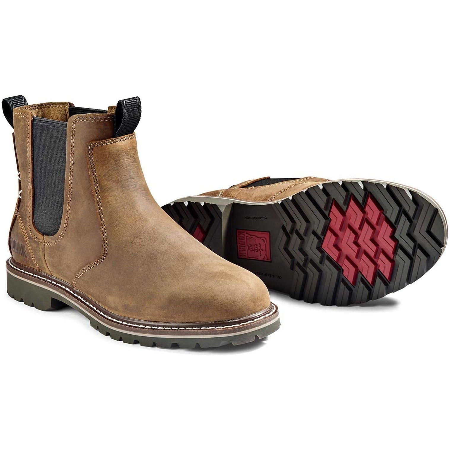 Kodiak Women's Bralorne Waterproof Slip Resistant Chelsea Work Boot -Brown- 4TEABN - Overlook Boots